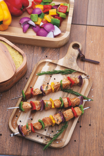 Tramontina Cutting board with handle, Teak wood 460x230mm - Cafe Supply