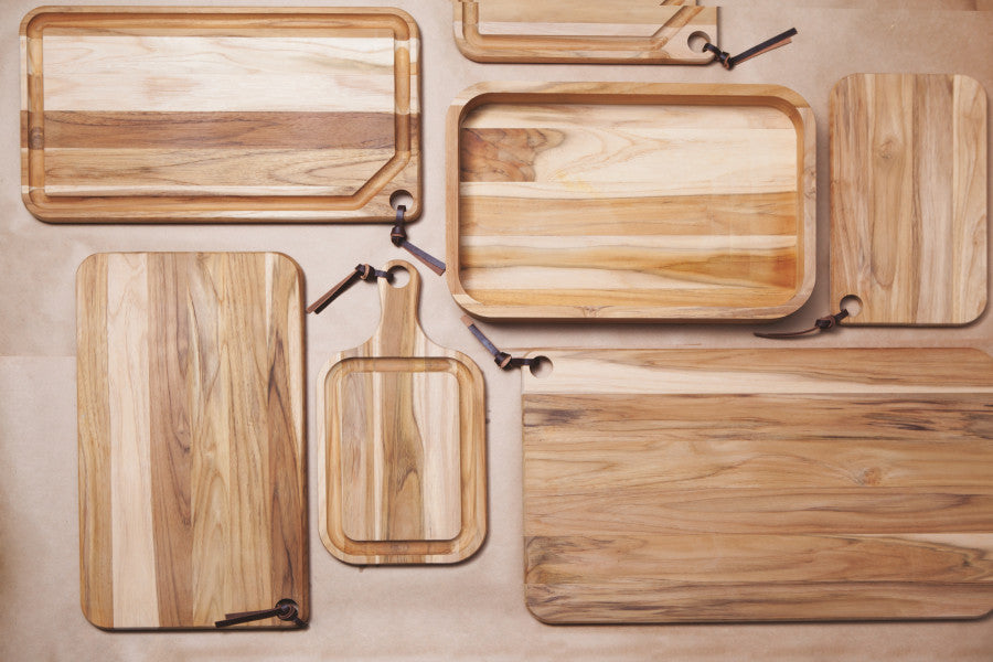 Tramontina Cutting board with handle, Teak wood 460x230mm - Cafe Supply