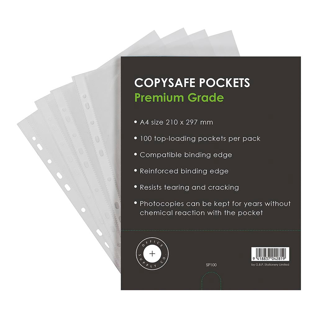 OSC Copysafe Pockets A4, Pack of 100 - Cafe Supply