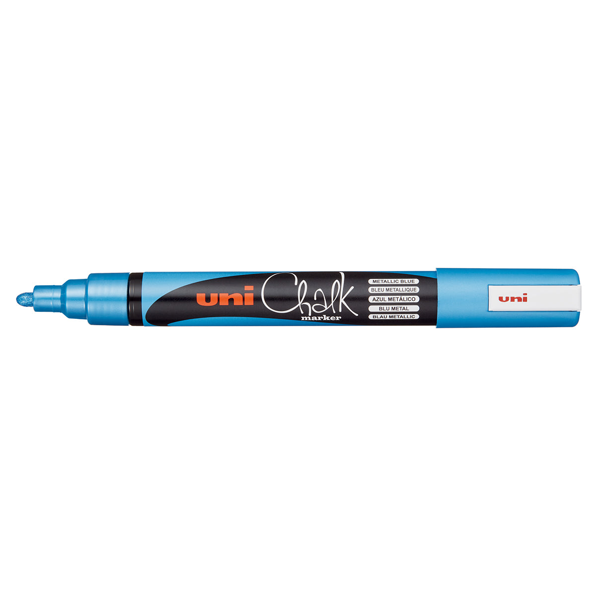 Uni Chalk Marker 1.8-2.5mm Bullet Tip Metallic Blue PWE-5M - Cafe Supply