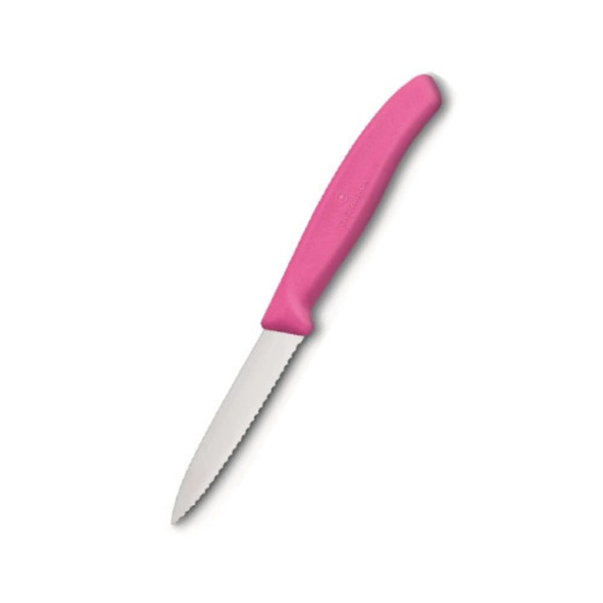 Paring Knife, Pink Nylon Handle (8cm Serrated Blade) - Cafe Supply