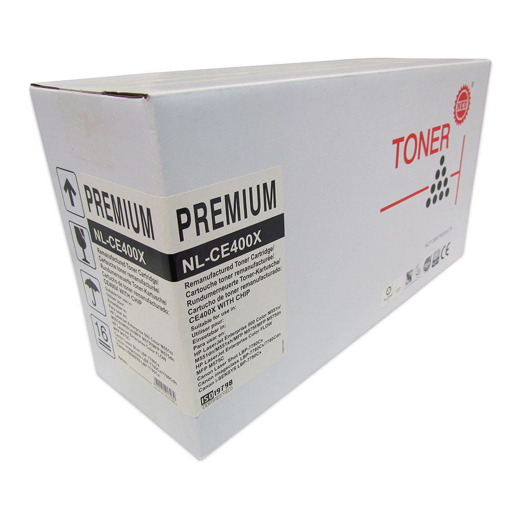 Icon Compatible HP CE400X CE250X Black Toner Cartridge (507X) - Cafe Supply