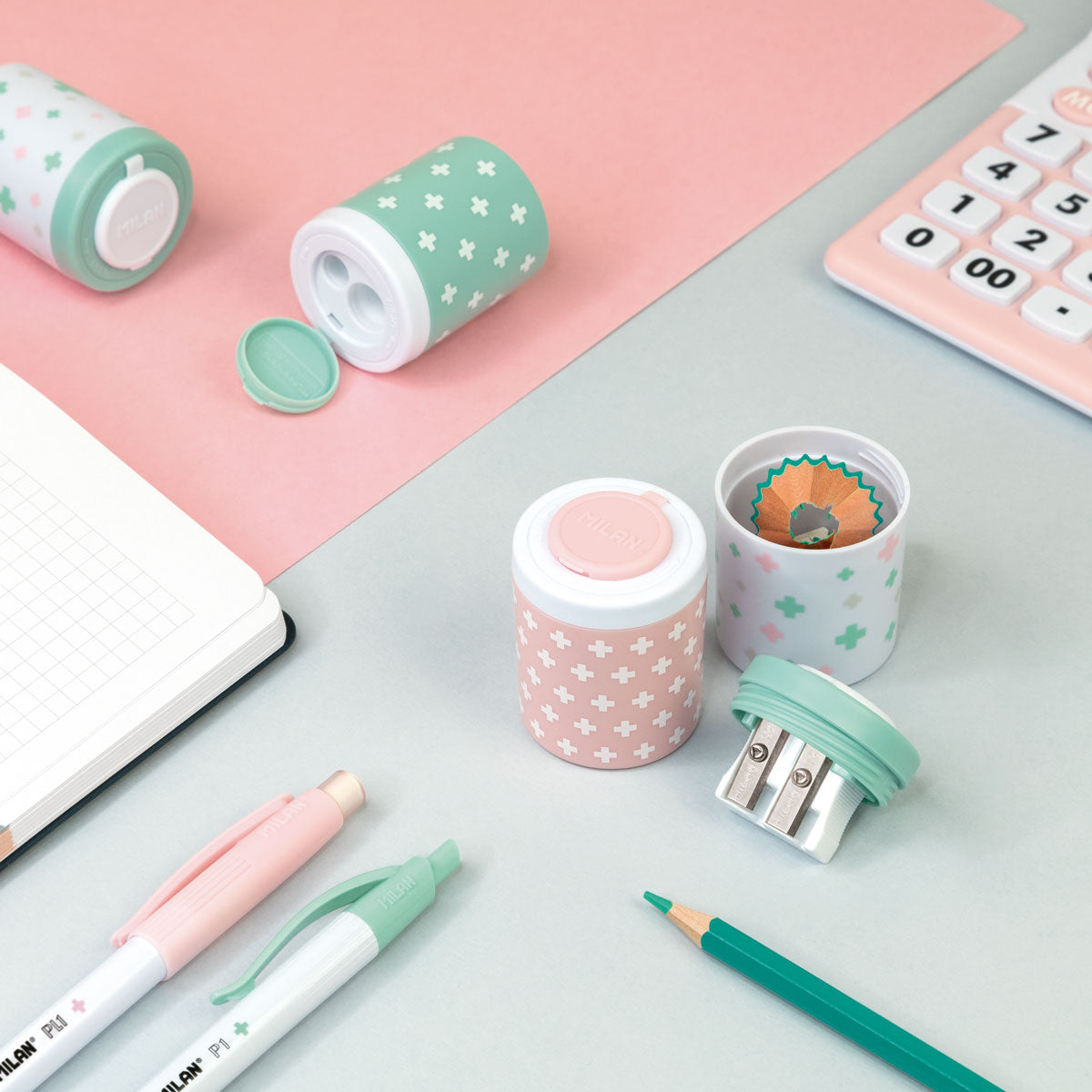 Milan Antibacterial 2 Hole Pencil Sharpener - Cafe Supply