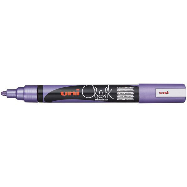 Uni Chalk Marker 1.8-2.5mm Bullet Tip Metallic Violet PWE-5M - Cafe Supply