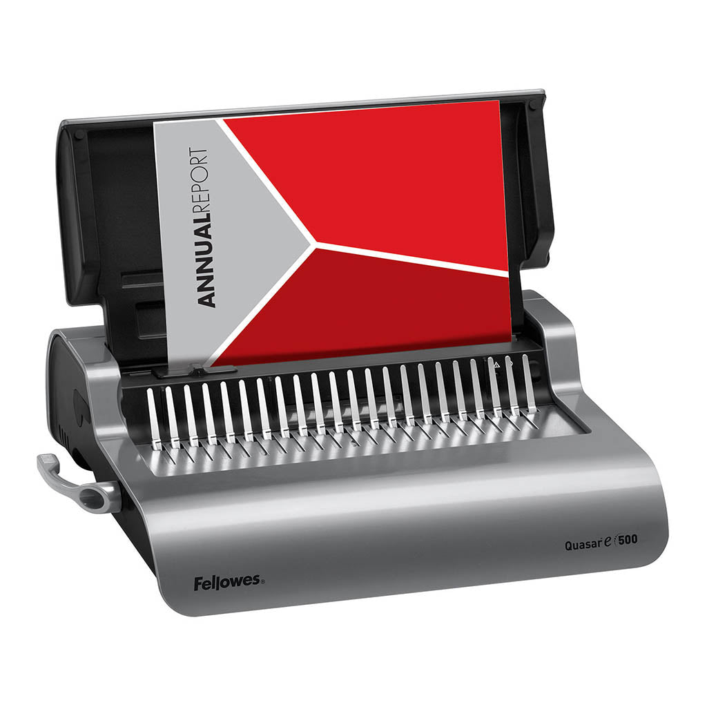 Fellowes Quasar-E 500 Plastic Comb Binding Machine - Cafe Supply