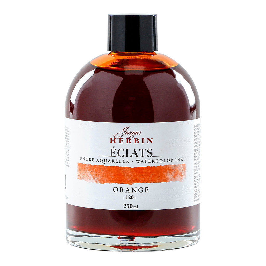 Jacques Herbin Eclats Watercolour Ink 120 Orange 250ml - Cafe Supply