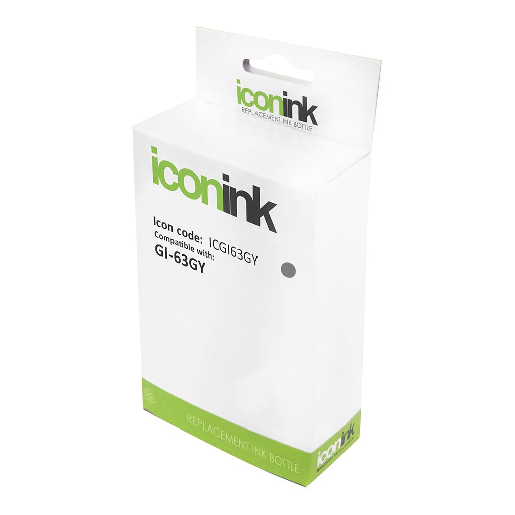 Icon Compatible Canon GI63 Grey Ink Bottle - Cafe Supply