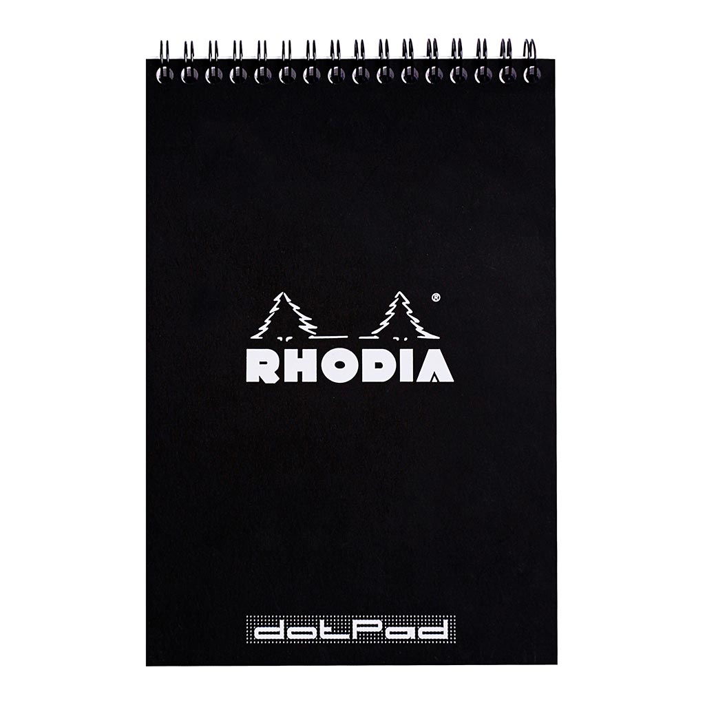 Rhodia Classic Notepad Spiral A5 Dotted Black - Cafe Supply