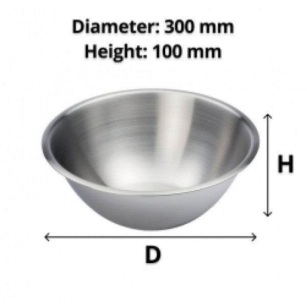 Deluxe Stainless Steel Mixing Bowl 4L - Cafe Supply