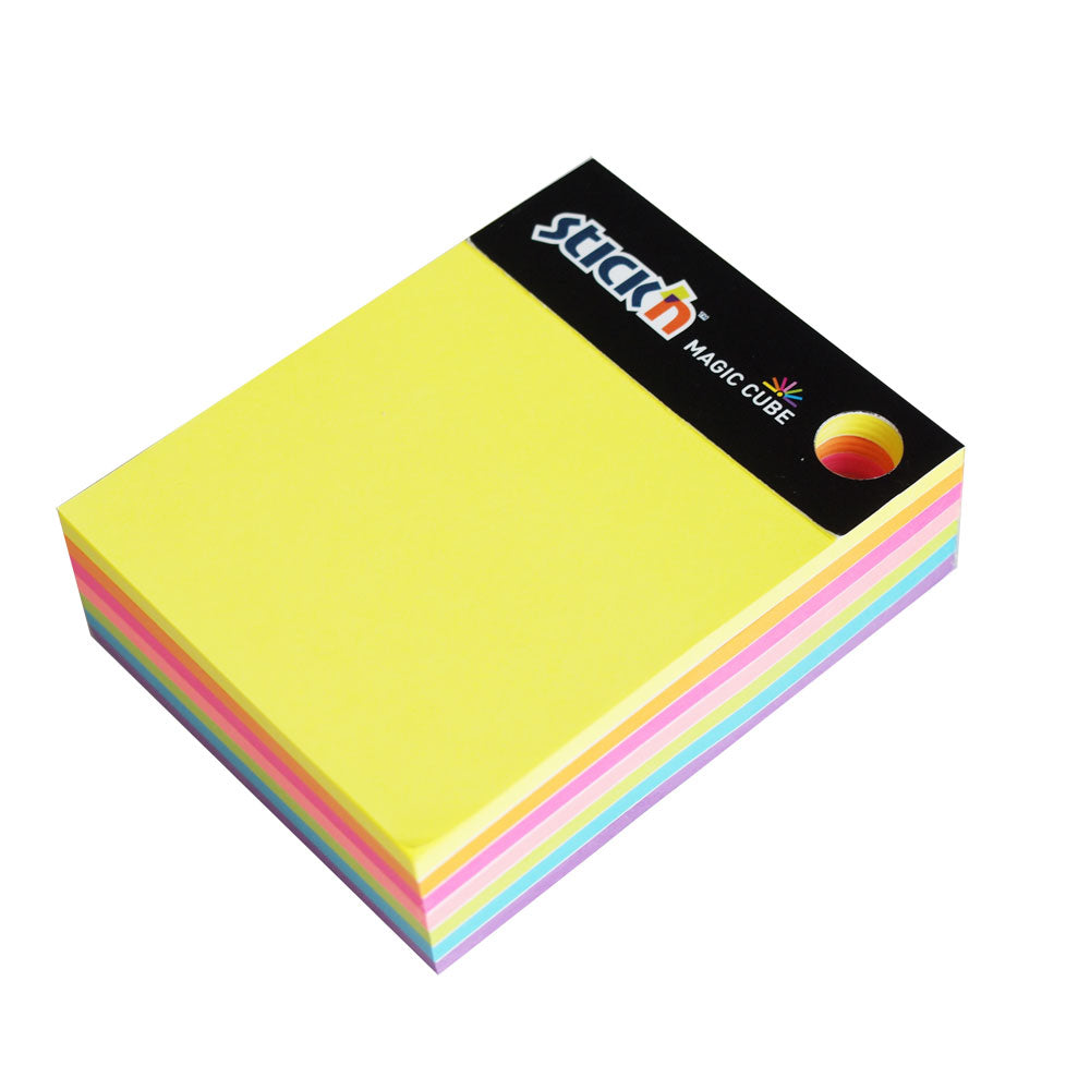 Stick'n Magic Cube 76x101mm 280 Sheet Neon Rainbow - Cafe Supply