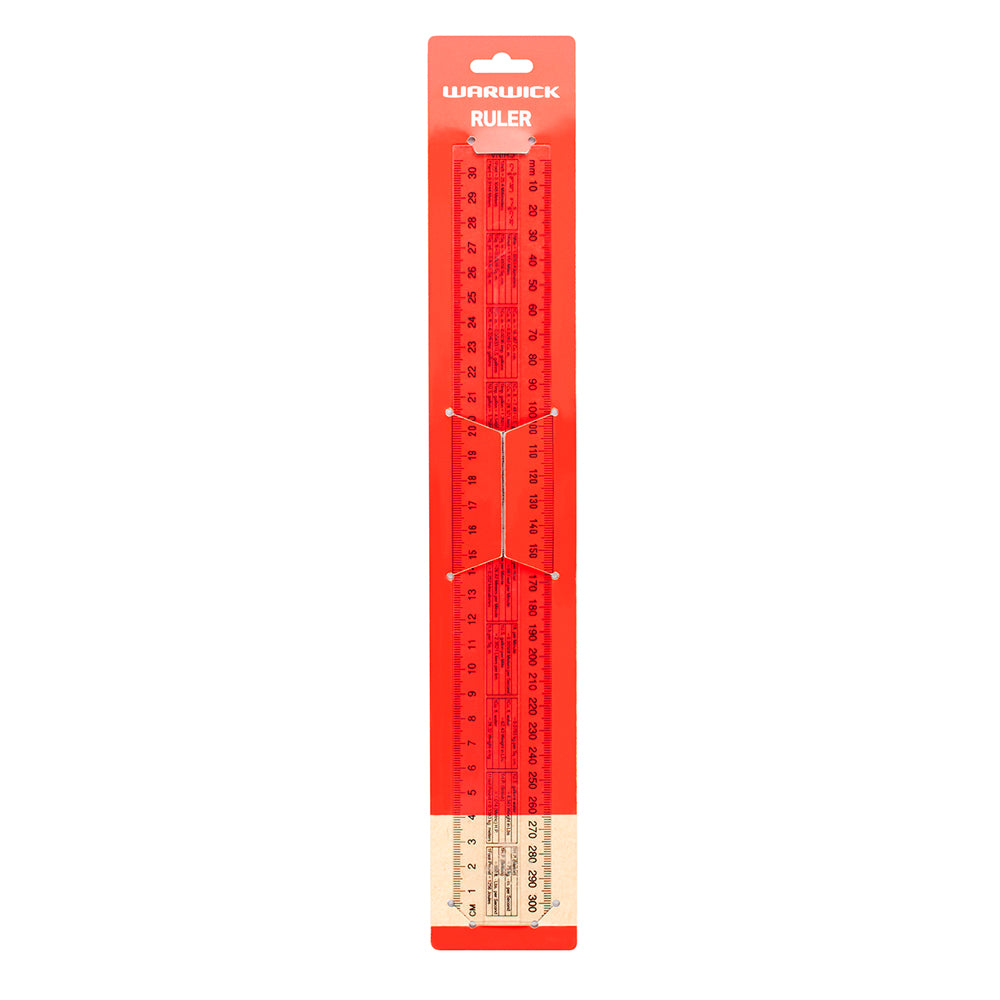Warwick Ruler Clear 30cm - Cafe Supply
