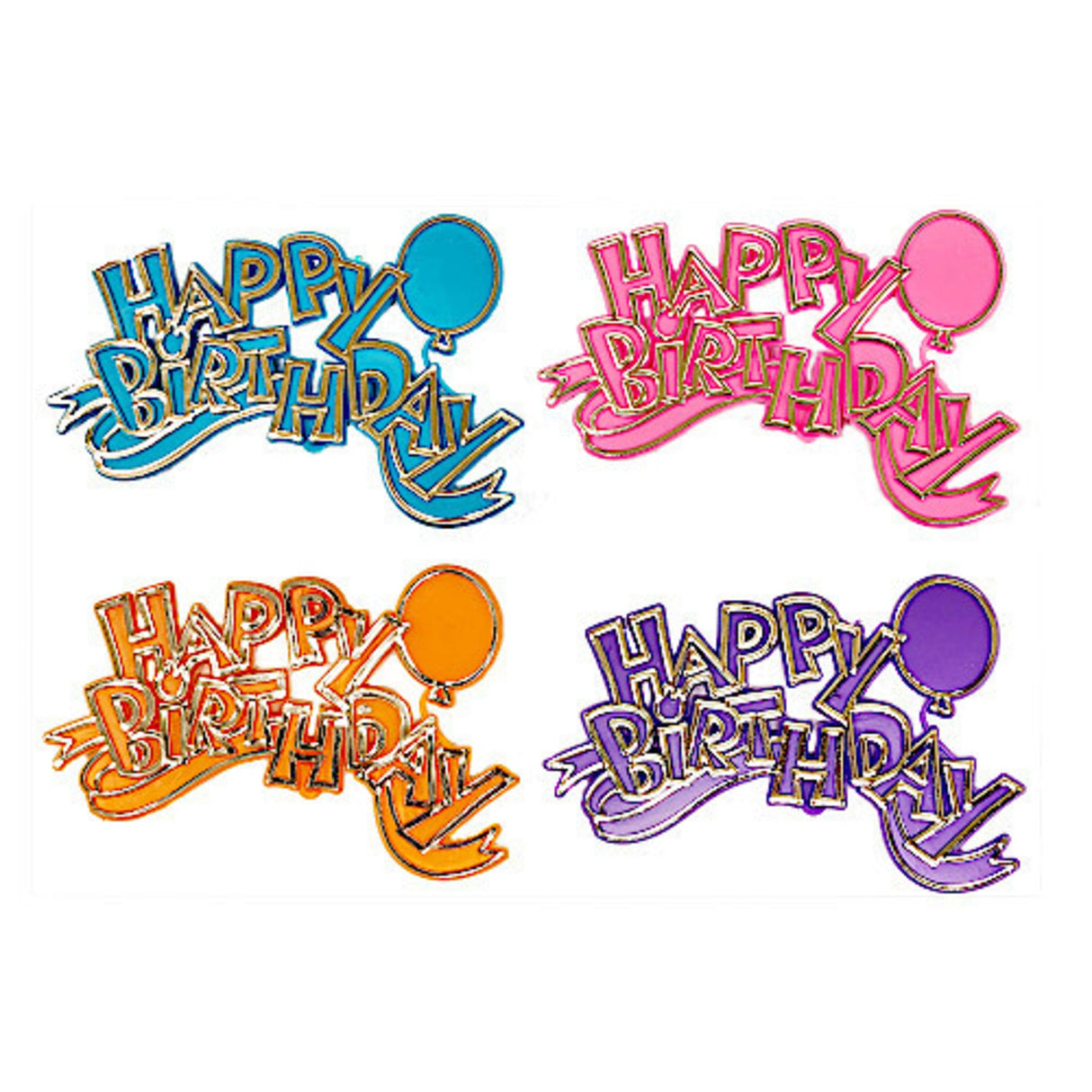 Happy Birthday Balloon Plaque (4) - Cafe Supply