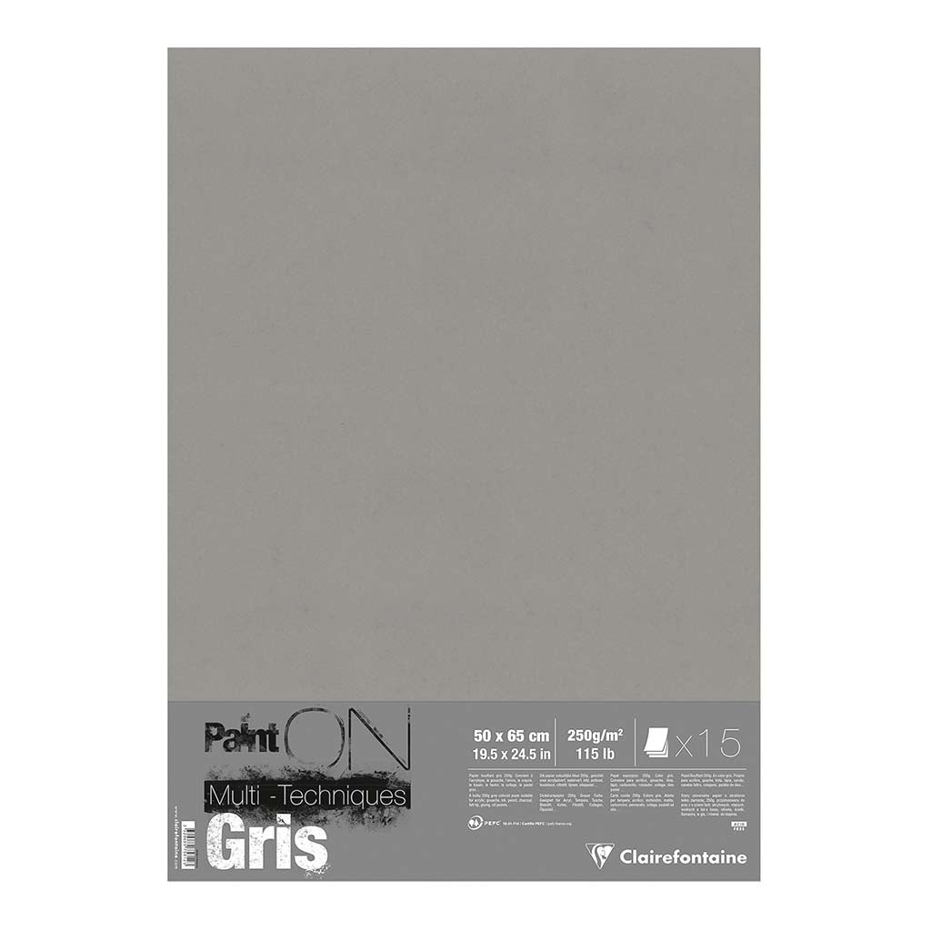 PaintON Paper Grey 50x65cm, Pack of 15 - Cafe Supply