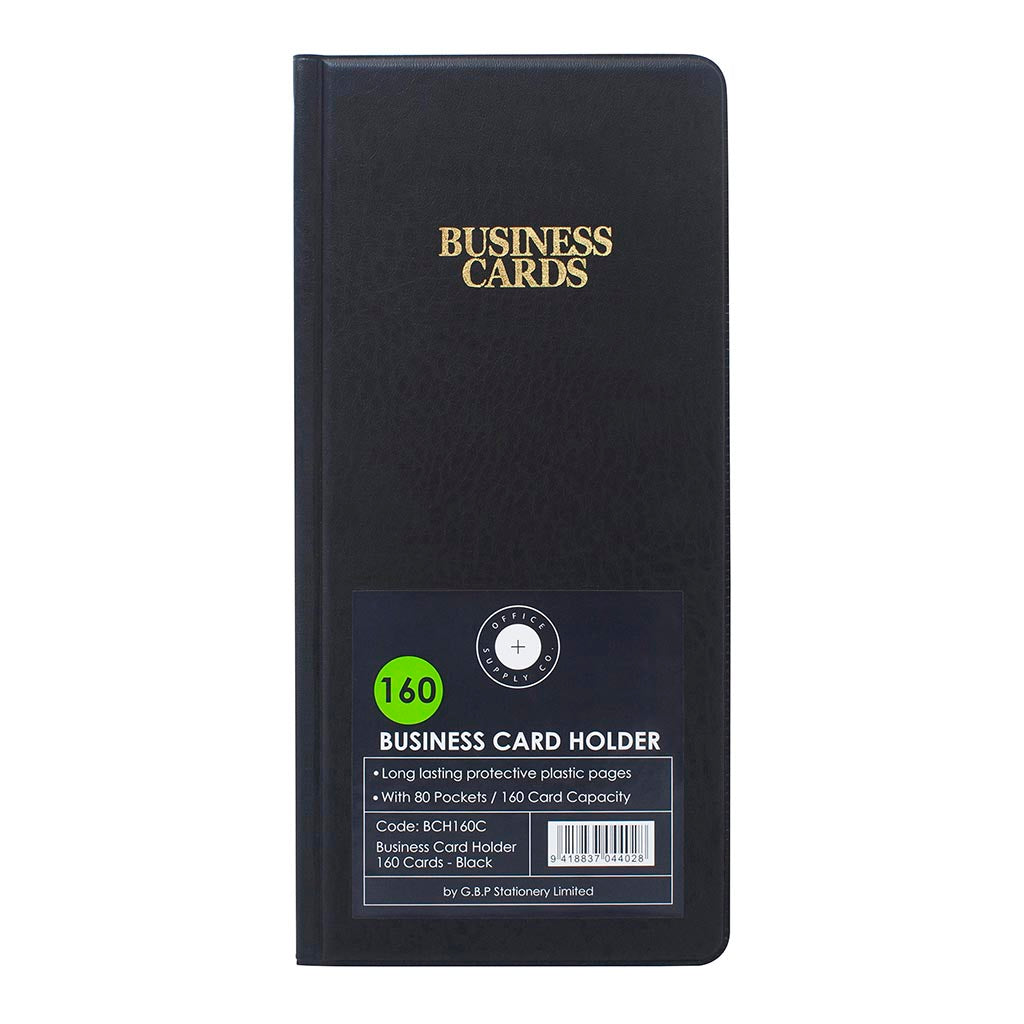 OSC Business Card Holder Black 160 cards - Cafe Supply