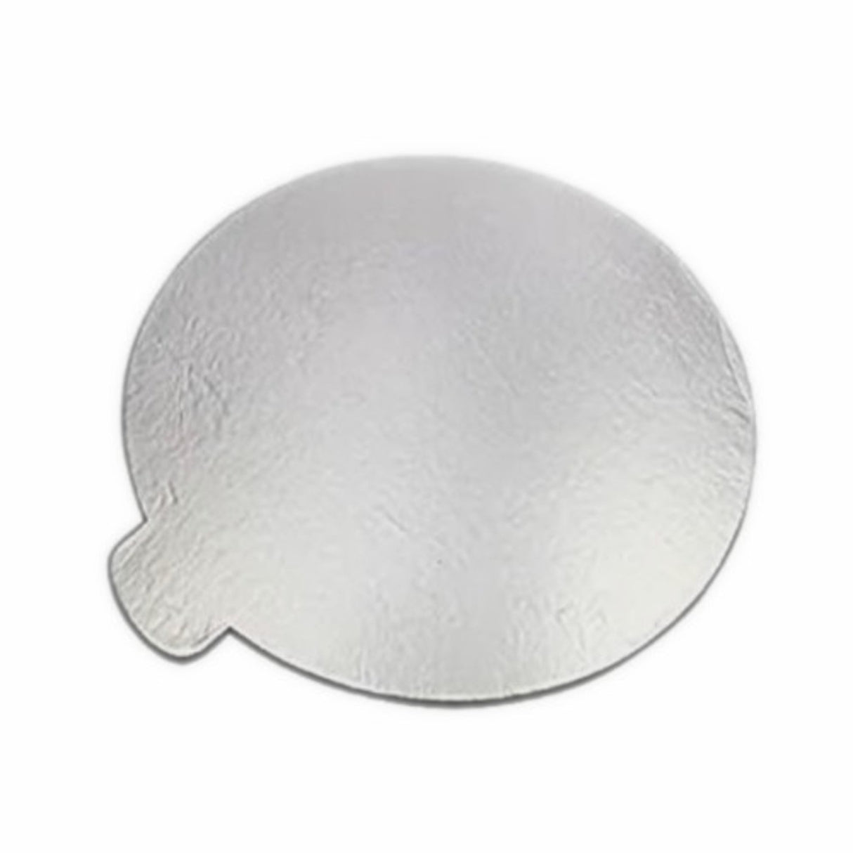 Cake Card 2mm Round with Tab 85mm Silver (100 Bundle) - Cafe Supply