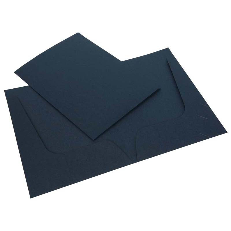 FM Presentation Folder Matte Navy Double Pocket 10 Pack 240gsm - Cafe Supply