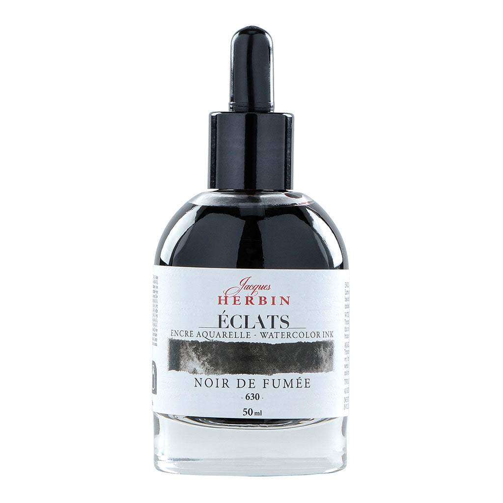 Jacques Herbin Eclats Watercolour Ink 630 Carbon black 50ml - Cafe Supply