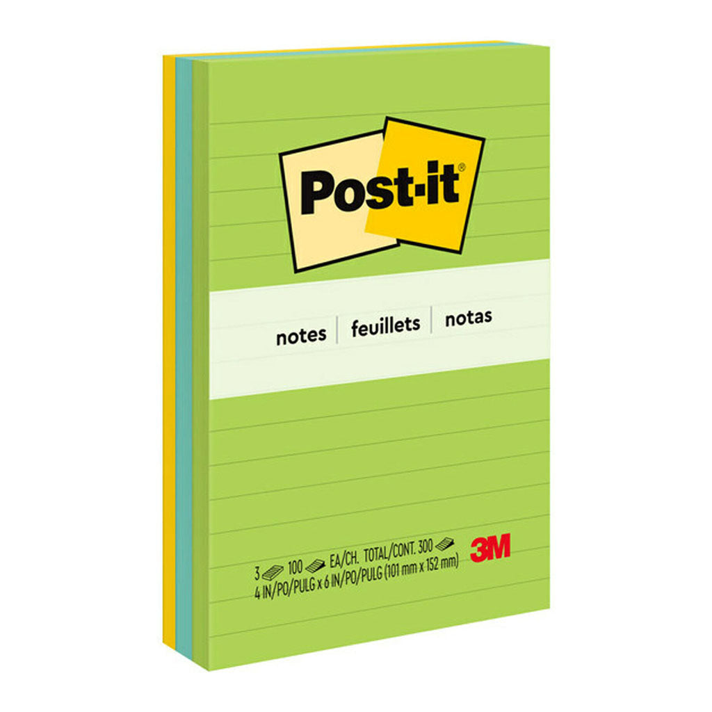 Post-it Lined Notes 660-3AU 101x152mm Floral Fantasy (Jaipur), Pack of 3 - Cafe Supply