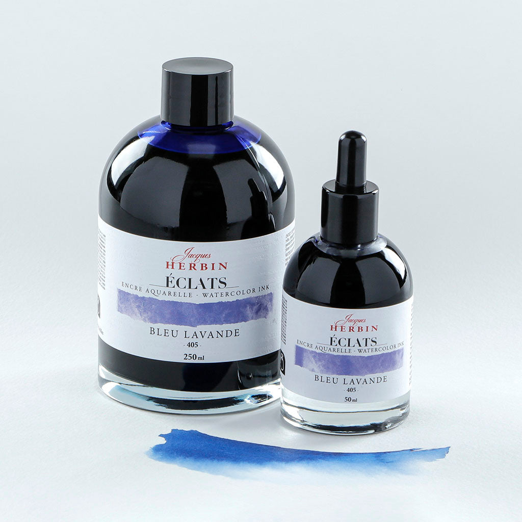 Jacques Herbin Eclats Watercolour Ink 405 Lavender Blue 50ml - Cafe Supply