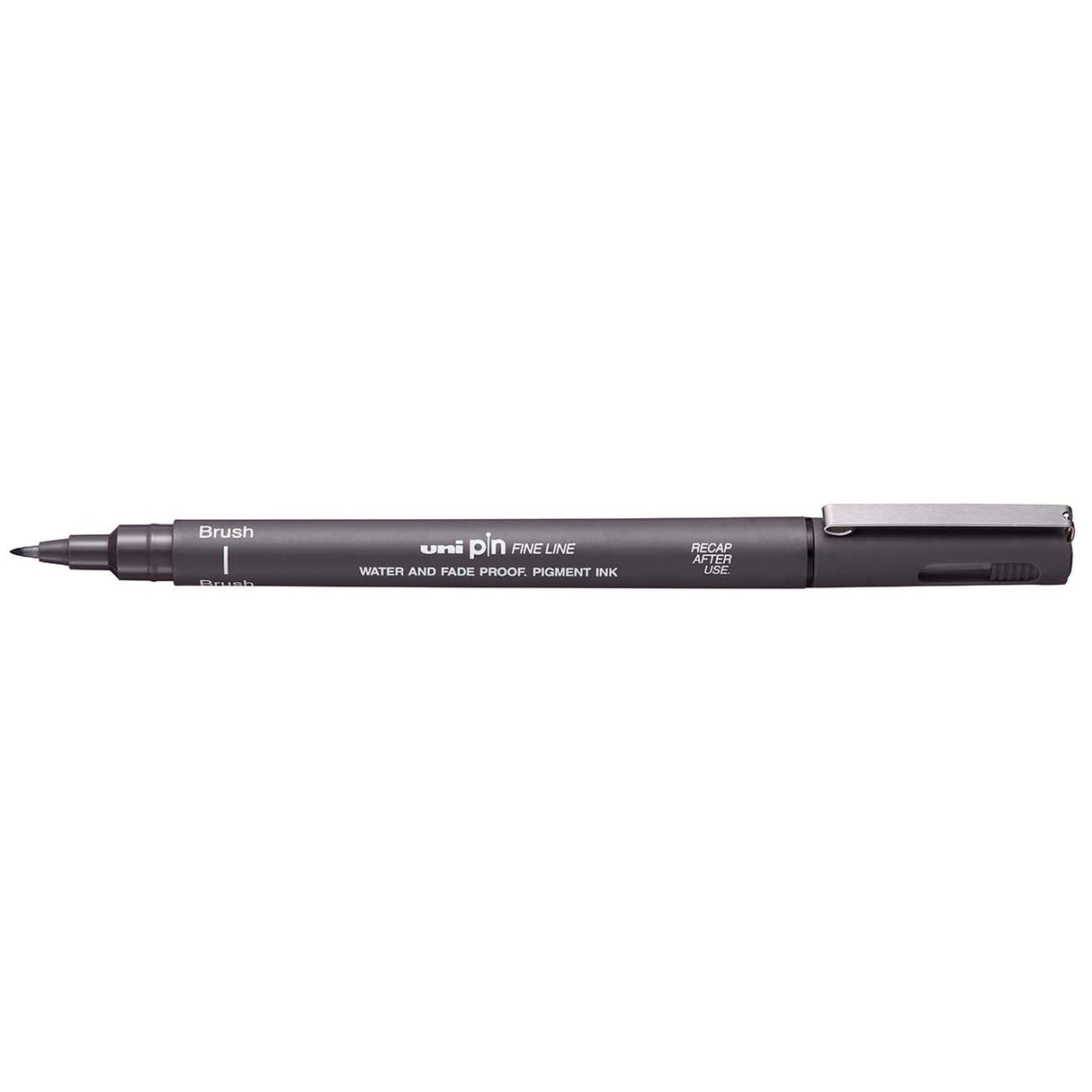 Uni Pin Fineline Permanent Brush Tip Dark Grey - Cafe Supply