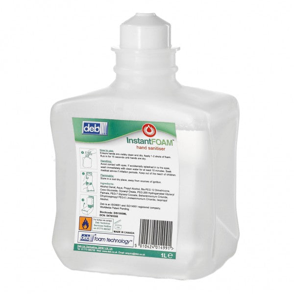 Deb InstantFOAM Hand Sanitiser 1L Cart - Cafe Supply