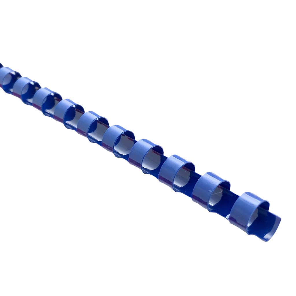 Icon Binding Coil Plastic 8mm Blue, Pack of 25 - Cafe Supply
