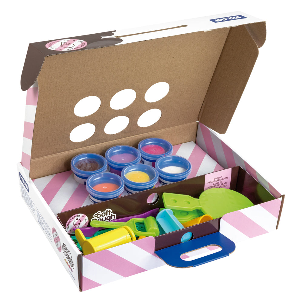 Milan Soft Dough Ice Cream & Waffles Play Kit - Cafe Supply