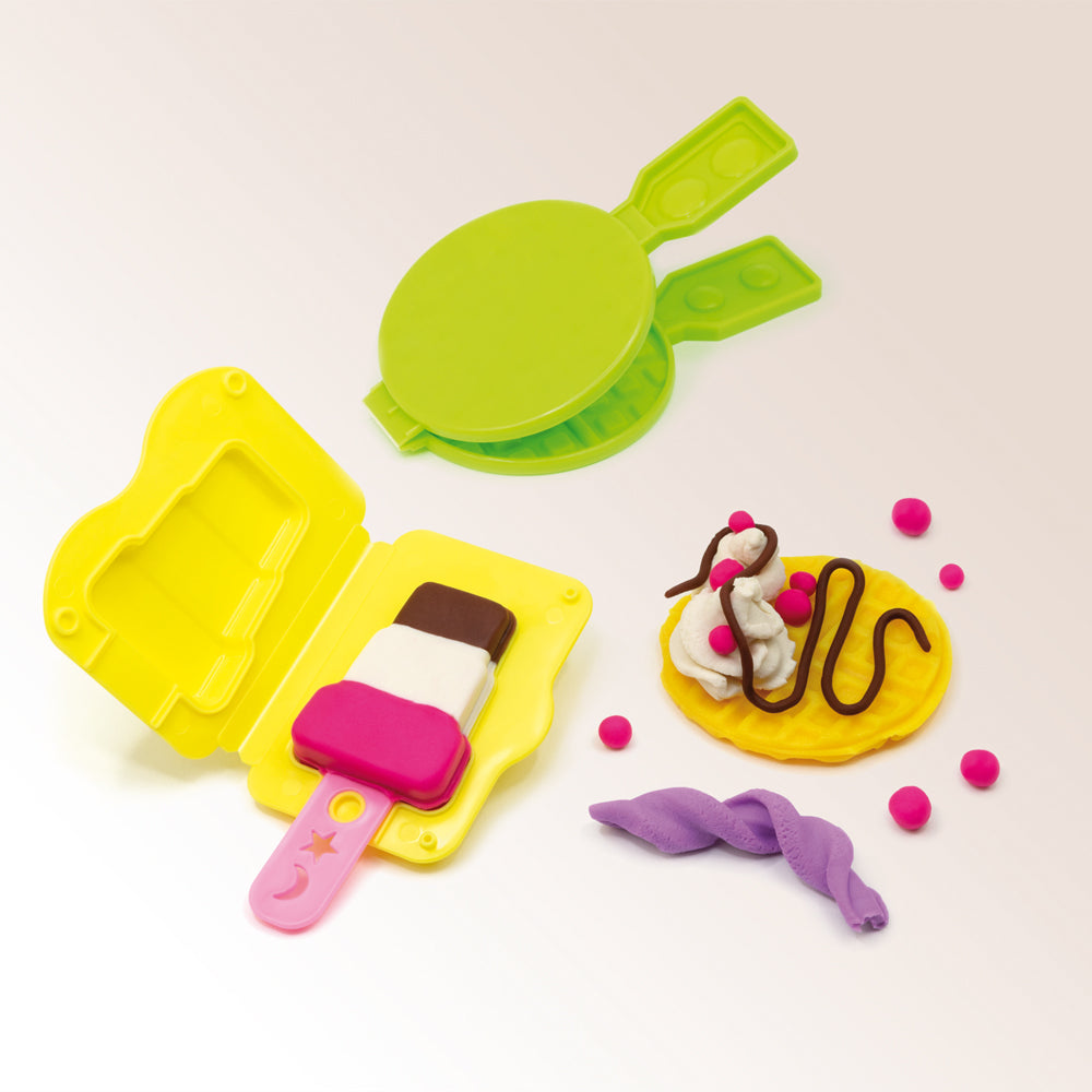 Milan Soft Dough Ice Cream & Waffles Play Kit - Cafe Supply