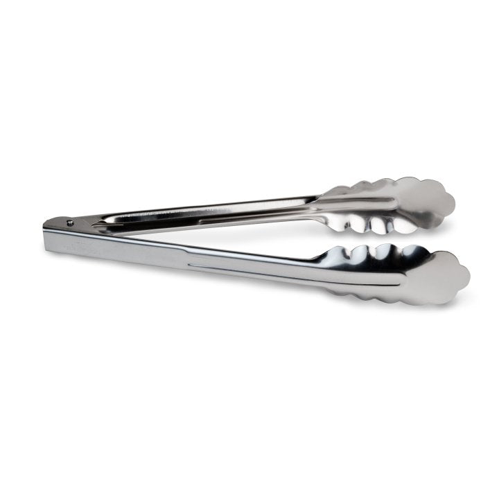 7-inch economy stainless steel utility tongs - Cafe Supply