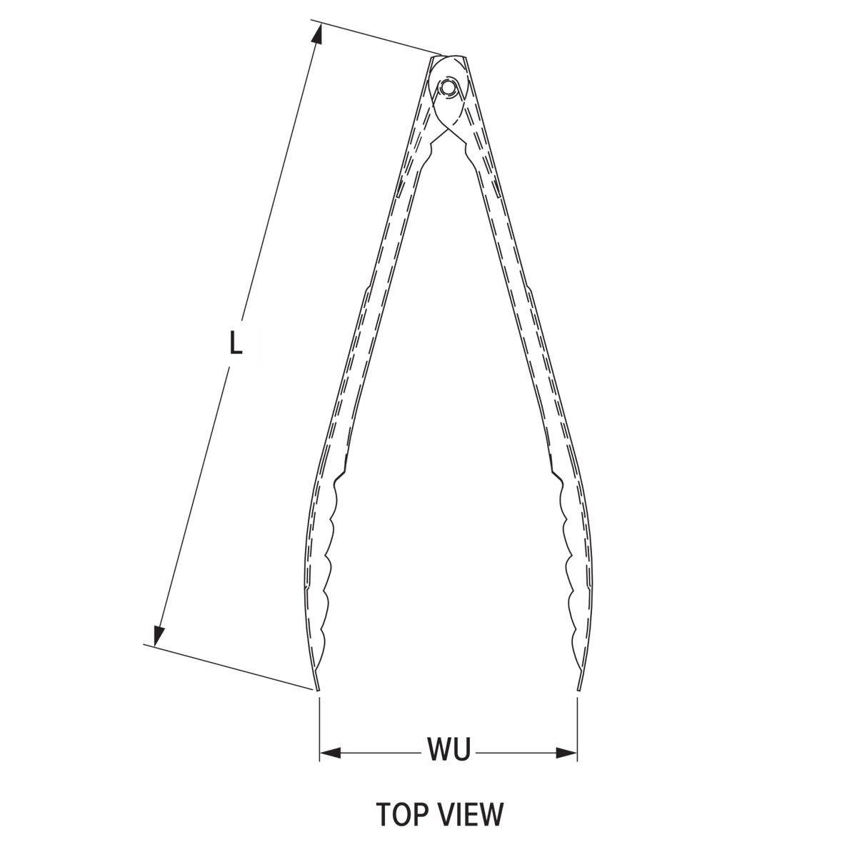 7-inch economy stainless steel utility tongs - Cafe Supply