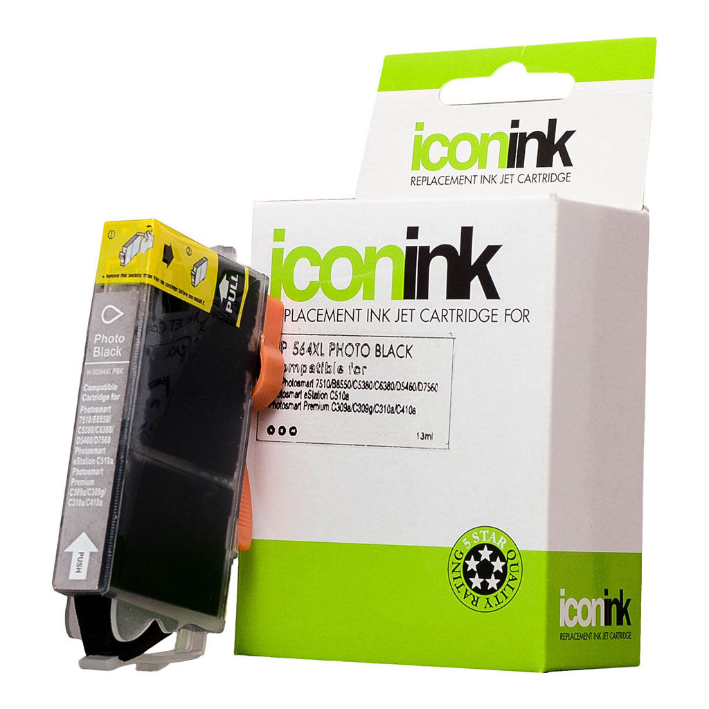 Icon Compatible HP 564 Photo Black XL Ink Cartridge (CB322WA) - Cafe Supply
