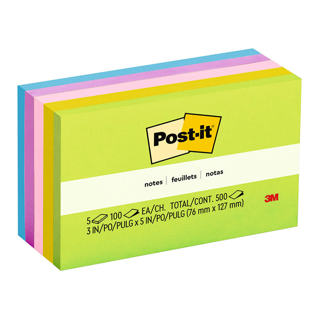 Post-it Notes 655-5UC 76x127mm Floral Fantasy (Jaipur), Pack of 5 - Cafe Supply