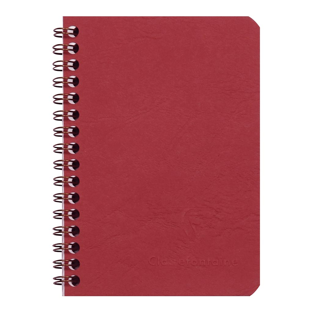 Age Bag Spiral Notebook Pocket Lined Red - Cafe Supply