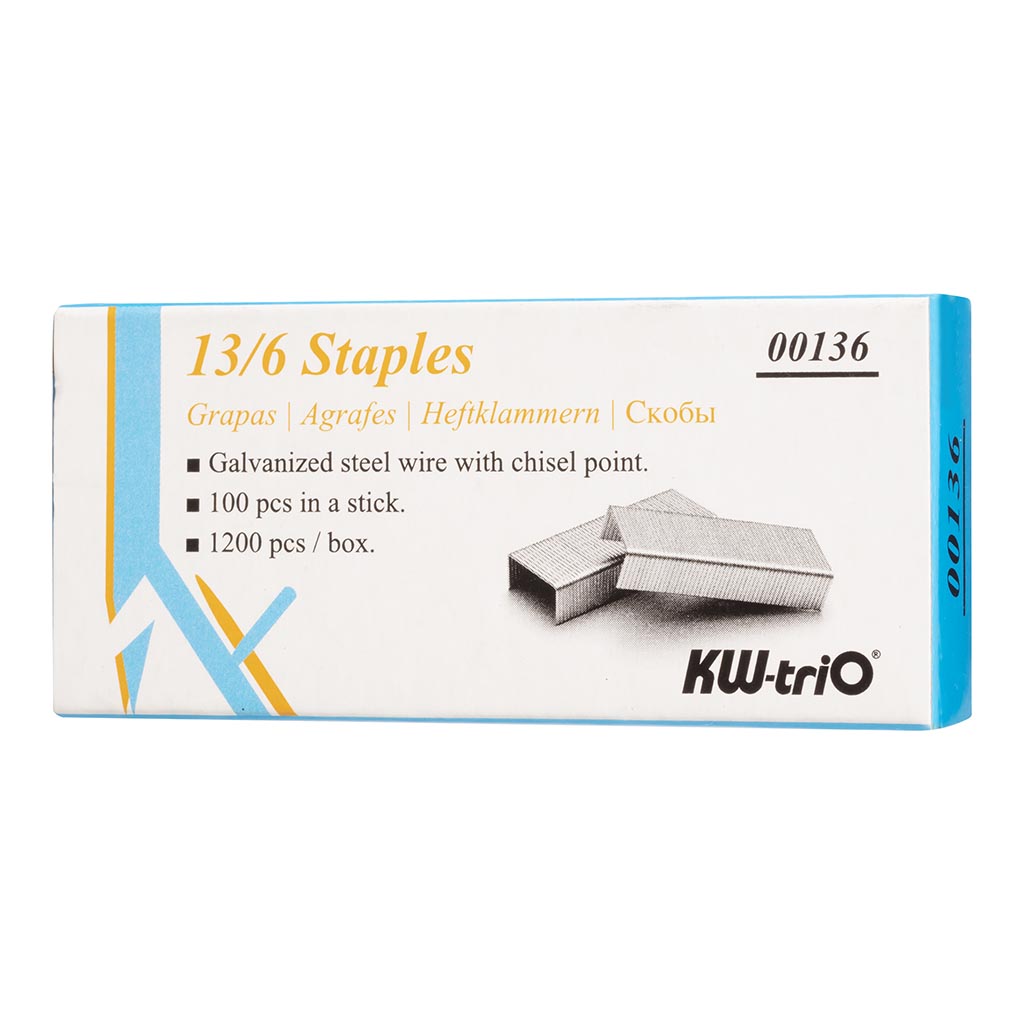 KW-triO Staples 13/6, Pack of 1200 - Cafe Supply