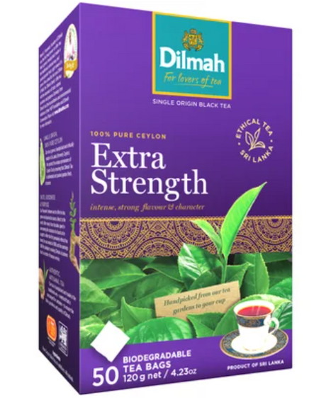 Dilmah Extra Strength Biodegradable Tea Bags 50pk - Cafe Supply