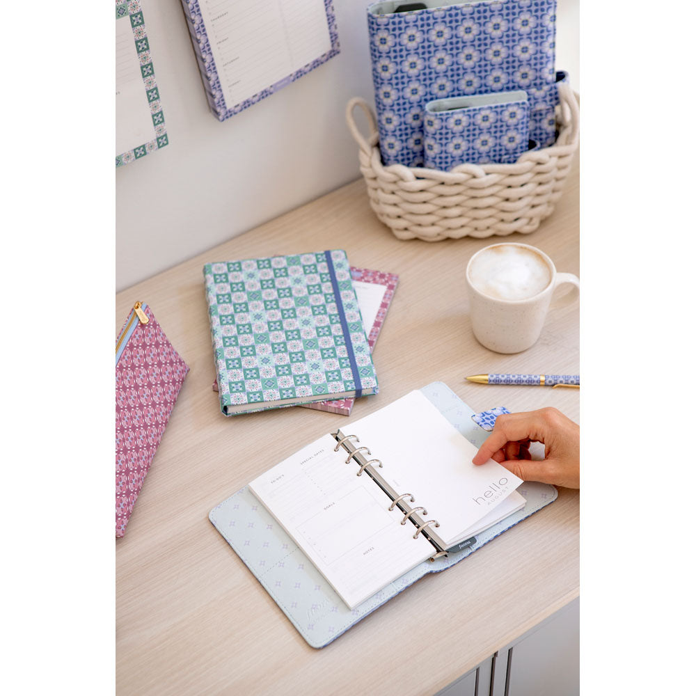 Filofax Organiser Mediterranean Personal Blue - Cafe Supply
