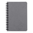 Age Bag Spiral Notebook Pocket Lined Grey - Cafe Supply