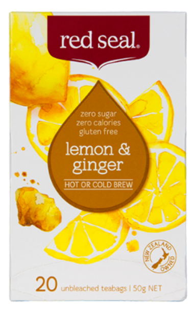 Red Seal Lemon & Ginger Tea Bags 20pk - Cafe Supply
