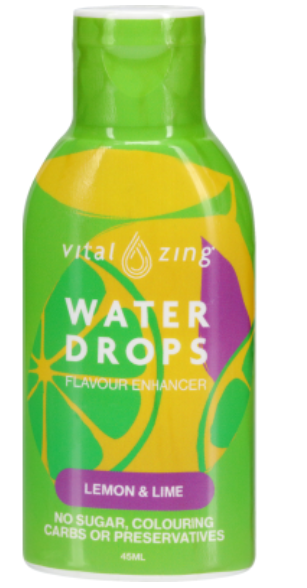 Vital Zing Water Drops Lemon & Lime Flavour Enhancer 45ml - Cafe Supply