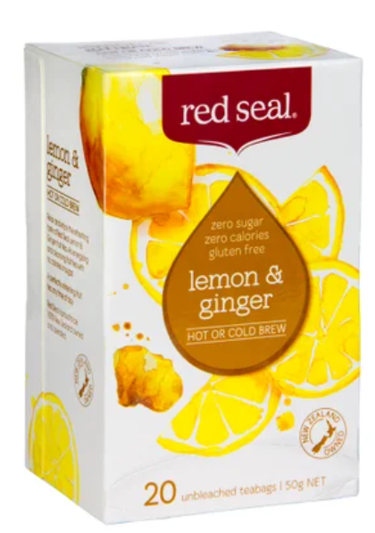 Red Seal Lemon & Ginger Tea Bags 20pk - Cafe Supply