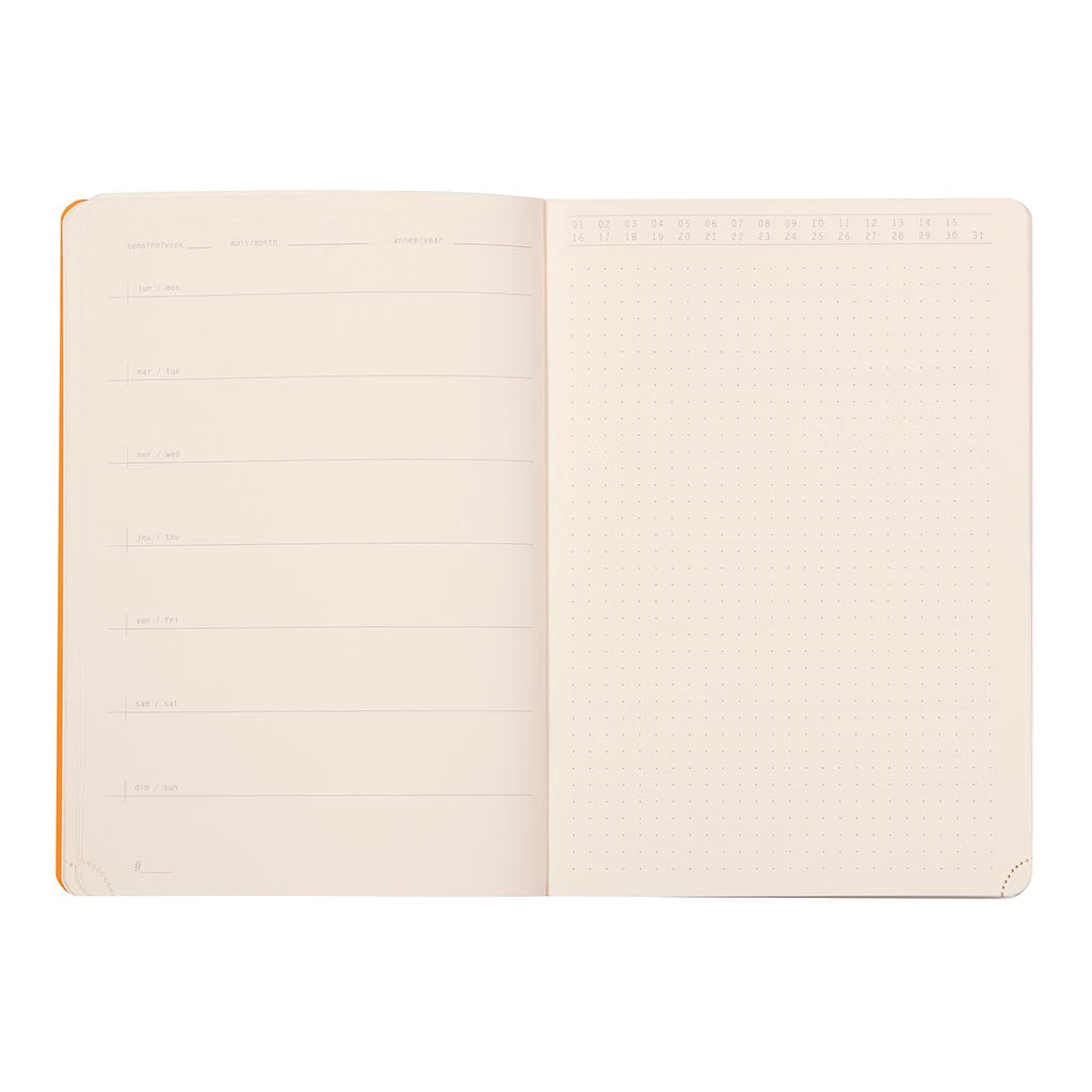Rhodia Perpetual Diary A5 Black - Cafe Supply