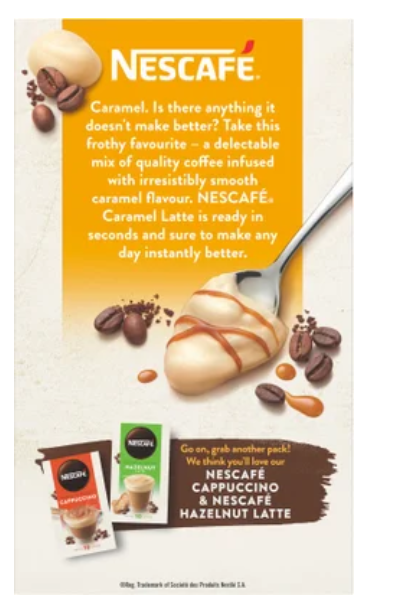 Nescafe Caramel Latte Coffee Sachets 10pk - Cafe Supply