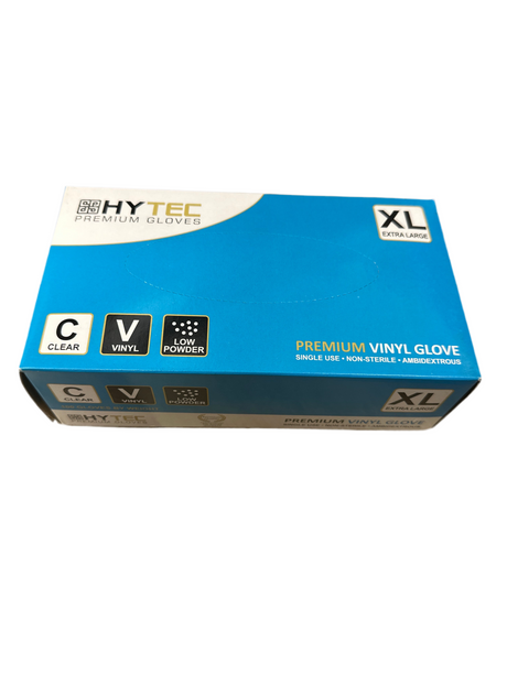 Hytec Clear Vinyl Low Powder Disposable Gloves X Large - Cafe Supply