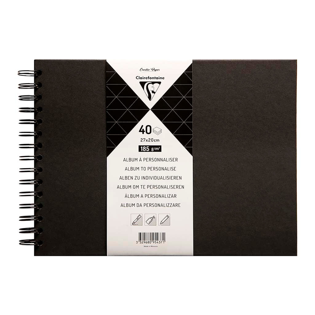Clairefontaine Hardcover Album 27x20cm Black - Cafe Supply