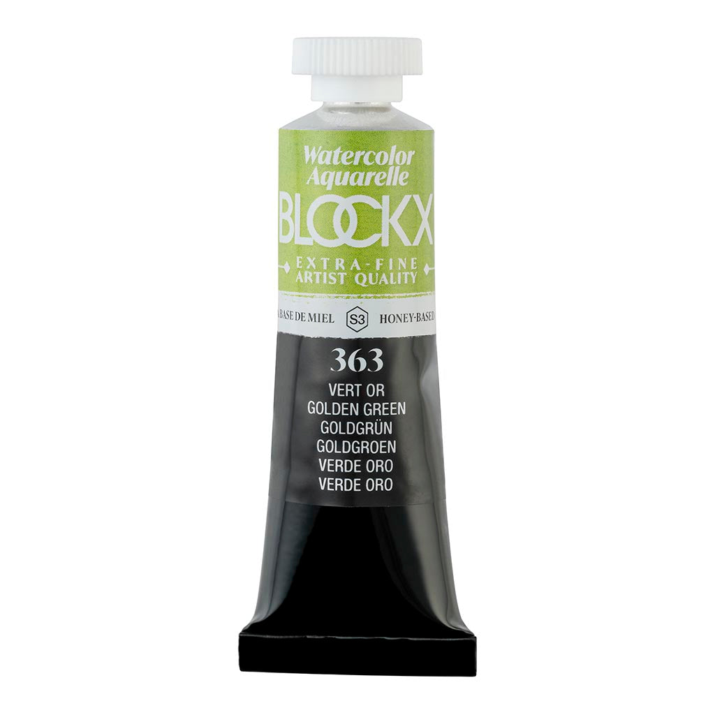 BLOCKX Watercolour Tube 15ml S3 363 Golden Green - Cafe Supply