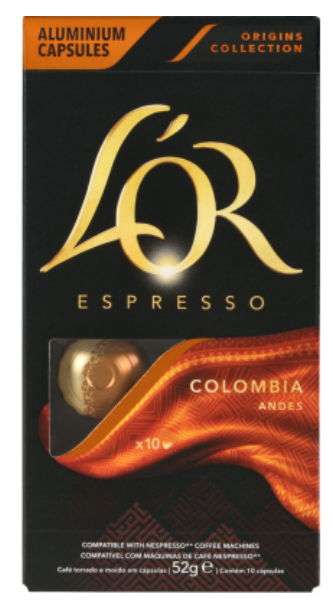 L'OR Espresso Colombia Intensity 8 Coffee Capsules 10pk - Cafe Supply