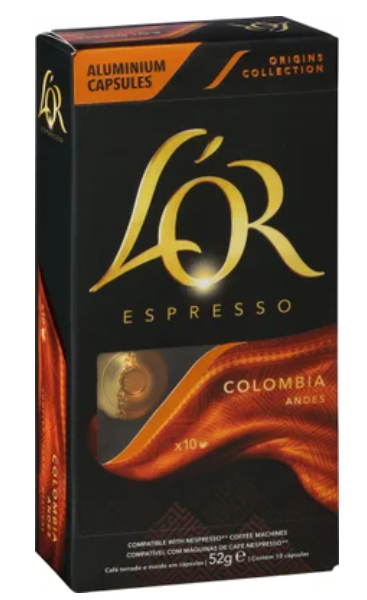 L'OR Espresso Colombia Intensity 8 Coffee Capsules 10pk - Cafe Supply