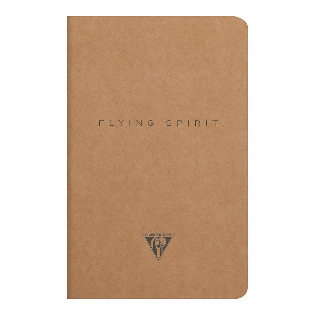 Flying Spirit Sewn Notebook 11x17cm Kraft - Cafe Supply