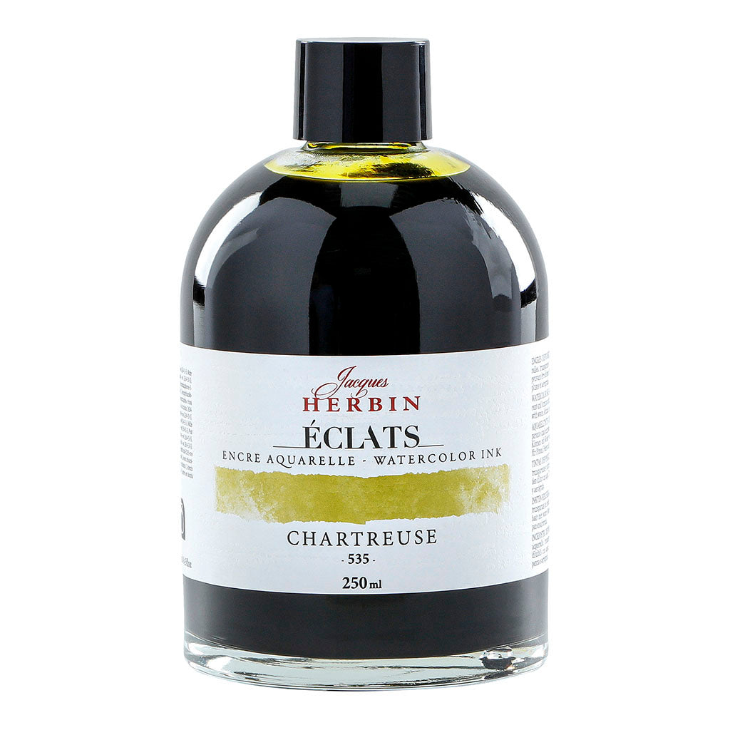 Jacques Herbin Eclats Watercolour Ink 535 Chartreuse 250ml - Cafe Supply