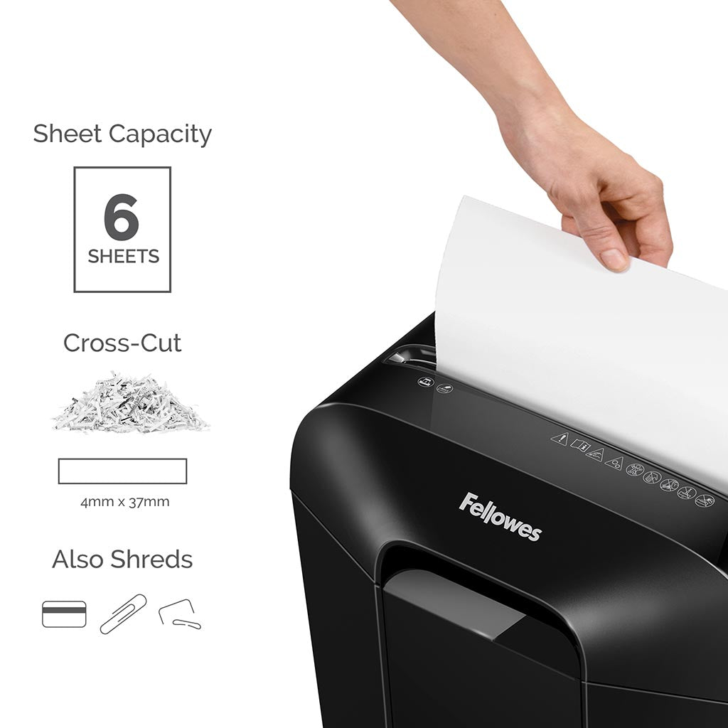 Fellowes Powershred LX10 Cross Cut Shredder - Cafe Supply